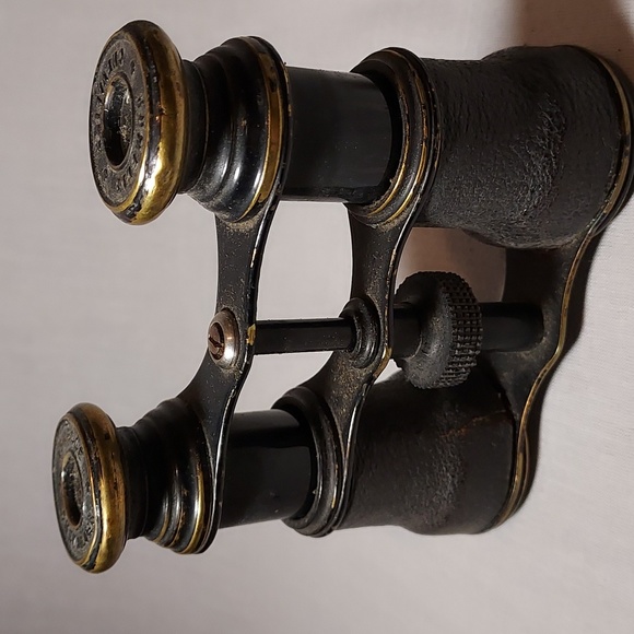 Vintage 1930s Jumelle Chevalier Opera Glasses Binoculars Brass Leather - Picture 6 of 8